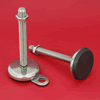 Adjustable Levelling feet - stainless steel with 12mm diam. stem and a rubber base pad